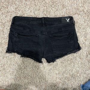 American Eagle black jean shorts